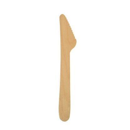 Bild von Holz-Messer 100 St. 16,5 cm mit der Beschreibung Papstar - Pure