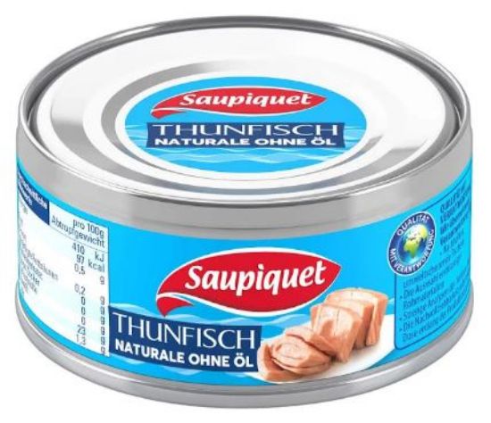 Bild von Thunfisch naturale ohne Öl 185g (in Wasser) mit der Beschreibung Saupiquet