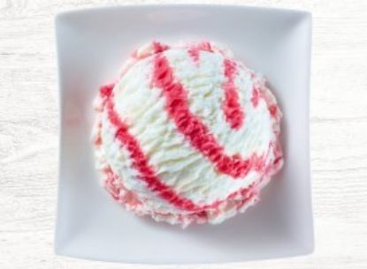 Bild von LE 5L Joghurt-Himbeer mit der Beschreibung Eis mit Joghurt und Himbeersauce, ohne deklarationspflichtige Zusatzstoffe