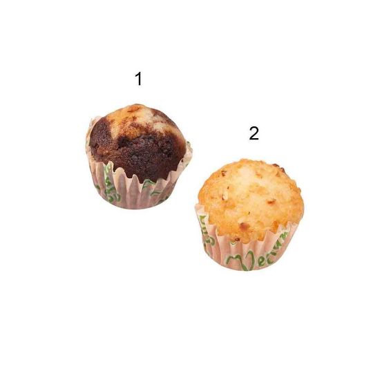 Bild von Vegane Mini Muffin Box, 2-fach sortiert  84 x 19g mit der Beschreibung EDNA - Vorbestellung 3 Werktage