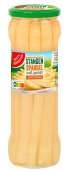 Bild von Spargel Stangen weiß 1/1 Glas mit der Beschreibung 330g ATG 205g  g&g