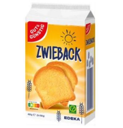 Bild von Zwieback 450g mit der Beschreibung G & G
