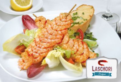 Bild von Garnelenspiesse 10x100g mit der Beschreibung langgesteckt