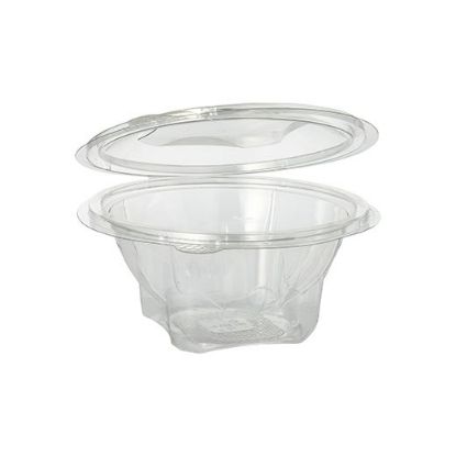 Bild von Salatbox/Klappdeckel 50x500ml mit der Beschreibung R-PET rund 15,5 x 6,8cm