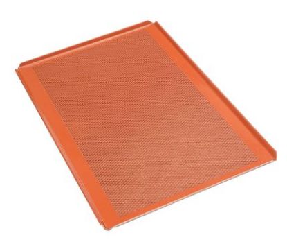 Bild von Profi-Backblech, Silikon GN1/1  6 St./Kt. mit der Beschreibung Jederzeit ein optimales Backergebnis, ohne Backpapier oder Trennspray, durch die besondere Lochung.