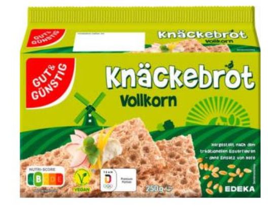 Bild von Knäckebrot Vollkorn 250g mit der Beschreibung G & G