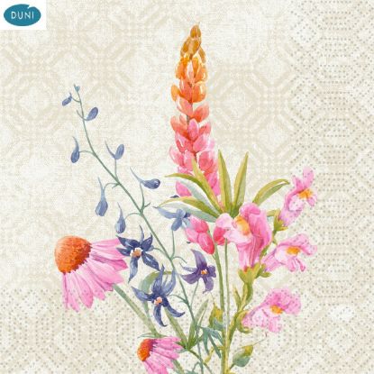 Bild von 33er,3lg.,1/4F.,4x250 St. FLORET mit der Beschreibung DUNI Zelltuchservietten