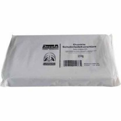 Bild von INSULA Kuvertüre dunkel 2,5kg mit der Beschreibung Blockschokolade