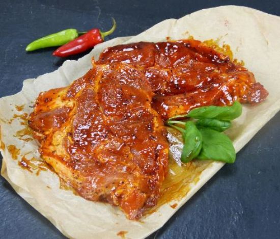 Bild von SW-Nacken-Steak 160,180,200g  BBQ, Pfeffer-Salz, Paprika oder Kräuter-Knoblauch mit der Beschreibung Hünten - Vorbestellung bitte 3 Werktage