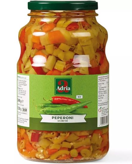 Bild von Peperoni geschnitten, mild 2400g ATG 1250g mit der Beschreibung ADRIA