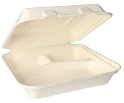 Bild von Menuebox 3-geteilt 25 St. mit der Beschreibung Zuckerrohr 7,7 x 20 x 22 cm