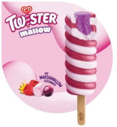 Bild von Twister Mallow 35 x 80ml mit der Beschreibung Saure Himbeere trifft auf süßen Marshmallow-Geschmack u. fruchtige Traube.