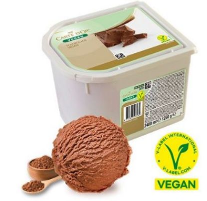 Bild von CDO 2x2,4L Schokolade vegan mit der Beschreibung Cremiges Schokoladeneis auf pflanzlicher Basis mit köstlichem Geschmack.