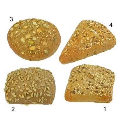 Bild von Spezialbrötchen-Mix 100x81g, 4-fach sortiert mit der Beschreibung EDNA - Vorbestellung 3 Werktage