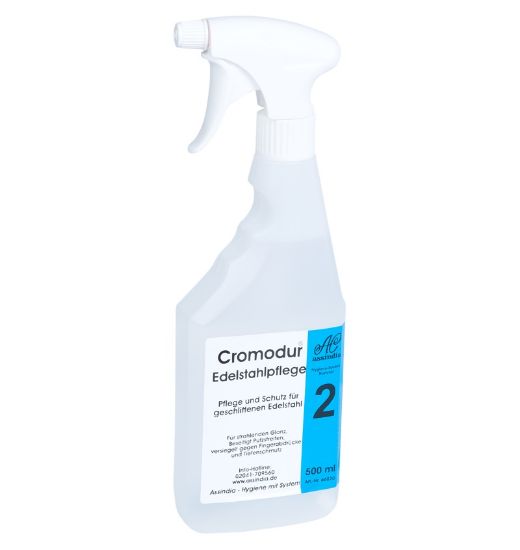 Bild von Edelstahlpflege Cromodur 500ml Sprühflasche mit der Beschreibung ASSINDIA