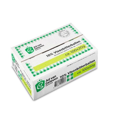 Bild von Bitterbälle 100 x 20 g, 10% m.Rindfleisch mit der Beschreibung Van Geloven