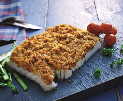 Bild von TIFA MSC Schlemmerfilet Bordelaise 30 x 200 g, Al.Seelachfilet mit Kräuterauflage mit der Beschreibung á 200g