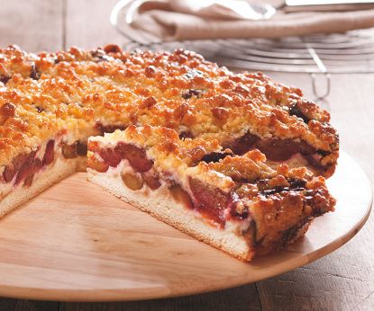 Bild von PFALZGRAF Landfrauenkuchen Zwetschge mit Streusel 3.100g mit der Beschreibung 14 geschnitten rund MHD 23.07.26