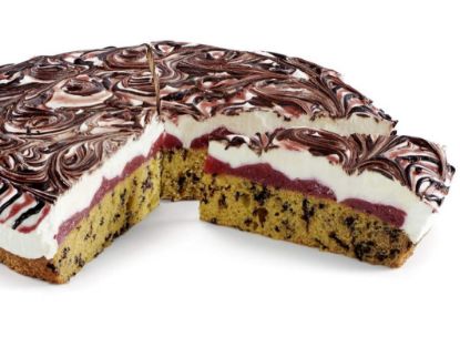 Bild von PFALZGRAF Himbeer-Stracciatella-Torte 1700g mit der Beschreibung 12 geschnitten