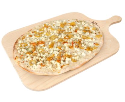 Bild von Gourmet Flammkuchen griech.Art oval 10 x 306g, ca. 35x28cm mit der Beschreibung Perplex