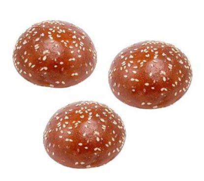 Bild von FF-Party Brezel-Brioche Burger Bun, geschnitten 70 x 30g mit der Beschreibung EDNA - Vorbestellung 3 Werktage