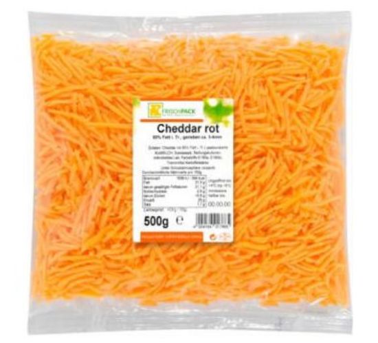 Bild von Cheddar rot gerieben 50% 500g mit der Beschreibung Frischpack