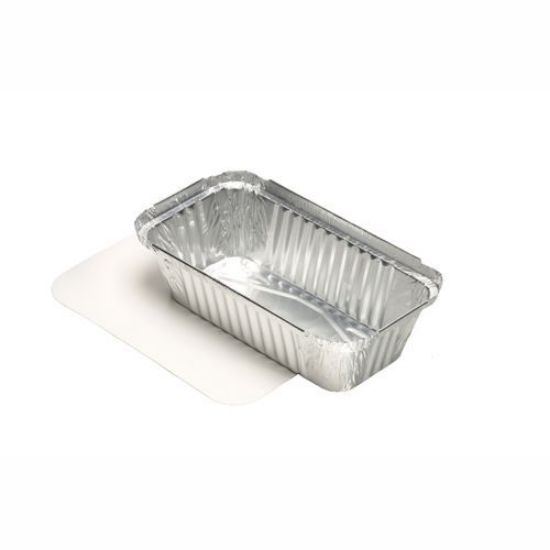 Bild von Alu Schale m.Deckel 50St 700ml mit der Beschreibung 4,9x10,3x19,5 cm