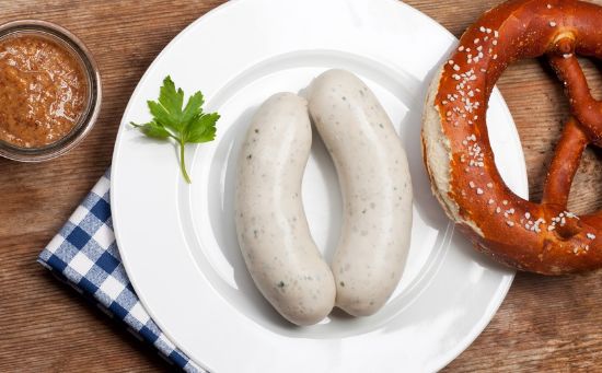 Bild von TK Weißwurst Münchner Art,  60g, 120g/Paar ca.33 Paar/Krt. 4 kg-Krt. mit der Beschreibung Hünten - Vorbestellung 3 Werktage