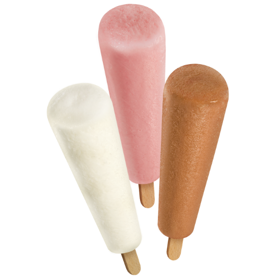 Bild von Mini Milk Mischkarton 44 x 35ml mit der Beschreibung Milcheis Vanille, Schoko, Erdbeer