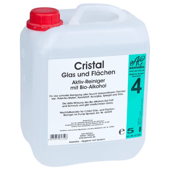 Bild von Cristal Glas-u. Flächenreiniger 5 L mit der Beschreibung ASSINDIA