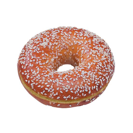 Bild von FF-Laugenbagel mit Sesam, geschnitten 60 x 85 g mit der Beschreibung EDNA - Vorbestellung 3 Werktage