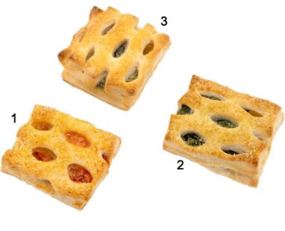 Bild von FF-Mini Blätterteig-Kiste pikant 72 x 40g, 3-fach sortiert mit der Beschreibung EDNA - Vorbestellung 3 Werktage