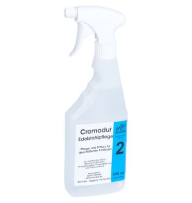 Bild von Edelstahlpflege Cromodur 500ml Sprühflasche mit der Beschreibung ASSINDIA