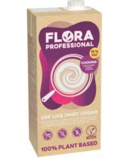 Bild von Kochsahne 15 % Plant based, vegan mit der Beschreibung FLORA Professional