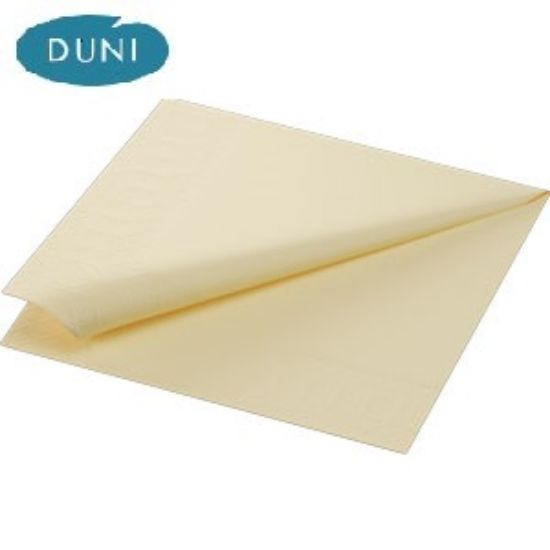 Bild von 33er,3lg.,1/4F.,4x250 St CREAM mit der Beschreibung DUNI Zelltuchservietten