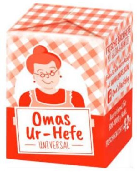 Bild von Hefe Würfel 24x42g mit der Beschreibung Oma´s frische Ur-Hefe