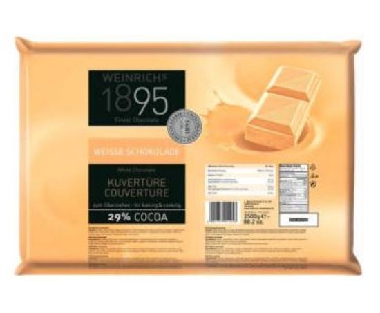 Bild von Weinr.Kuvertüre weiß 2,5kg mit der Beschreibung Blockschokolade