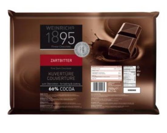 Bild von Weinr.Kuvertüre Zartbit 2,5kg mit der Beschreibung Blockschokolade