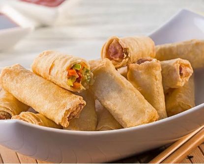 Bild von Mini Frühlingsrollen, vegan, vorfrittiert, 50x20g mit der Beschreibung VEGETA
