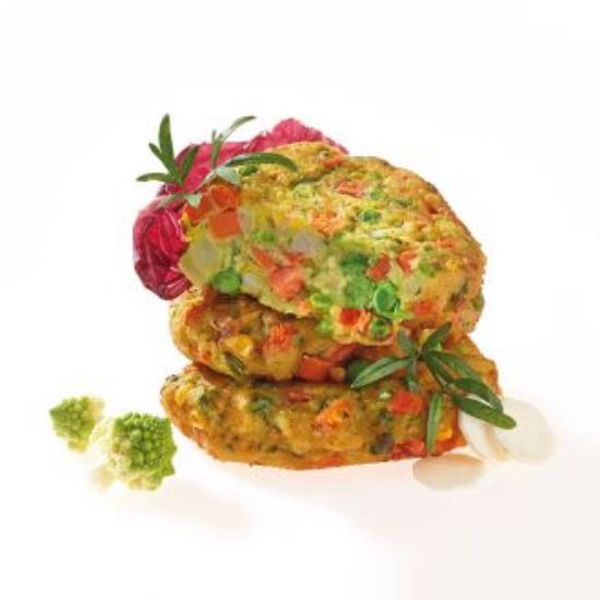 Bild von Gemüse-Frikadelle vegetarisch, vorgebacken 120g  2 x 2,5 kg mit der Beschreibung AVITA