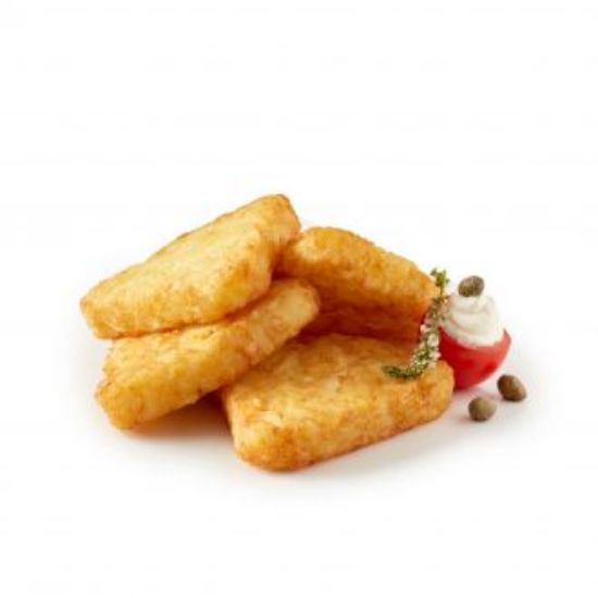 Bild von Rösti-Ecken ca.45 St a 55g je 2,5 kg Btl., 2x2,5 kg , f. Backofen geeignet, mit der Beschreibung Schne-frost  - St.-Preis 0,233 €