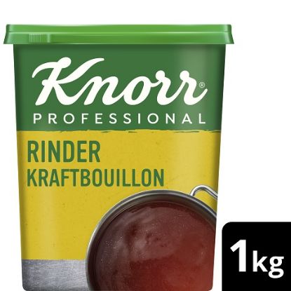 Bild von KNORR Rinder Kraftbouillon 1kg mit der Beschreibung ohne Suppengrün