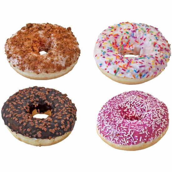 Bild von Donut Party MiKa 48x57g, 4-fach sortiert mit der Beschreibung EDNA