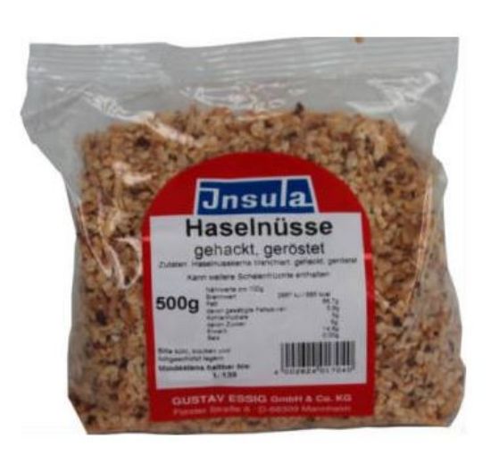 Bild von INSULA Haselnusskerne gehackt 500g