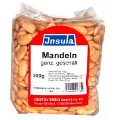 Bild von INSULA Mandeln ganz, geschält 500 g