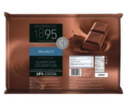 Bild von Weinr.Kuvertüre Vollmilch2,5kg mit der Beschreibung Blockschokolade