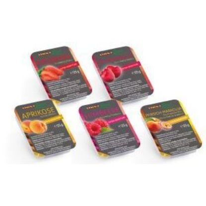 Bild von MH Extra-Konfitüre 100 x 25g je 20 Port. Erdbeer, Sauerkirsch, Aprikose, Pfirs.-Mara., schw.Johannis mit der Beschreibung Mühlhäuser