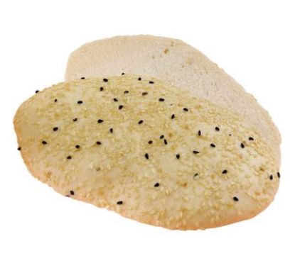 Bild von Panini mit Sesam u. Nigellsaat, geschnitten  40x70g mit der Beschreibung EDNA - Vorbestellung 3 Werktage