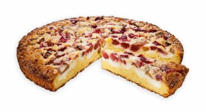 Bild von Pfalzgraf Landfrauenkuchen Rhabarber-Erbeere 2.550g mit der Beschreibung 14 geschnitten ODZ rund