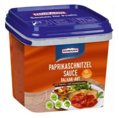 Bild von HOMANN Paprika-Schnitzel-Sauce 4 kg mit der Beschreibung Vorbestellung 1 Woche
